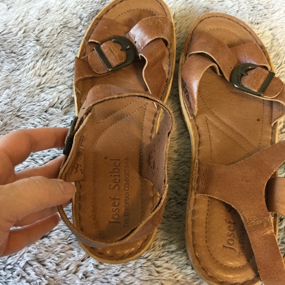 Josef Siebel Kira buckle strap wedge sandals 8.5 - Picture 6 of 11